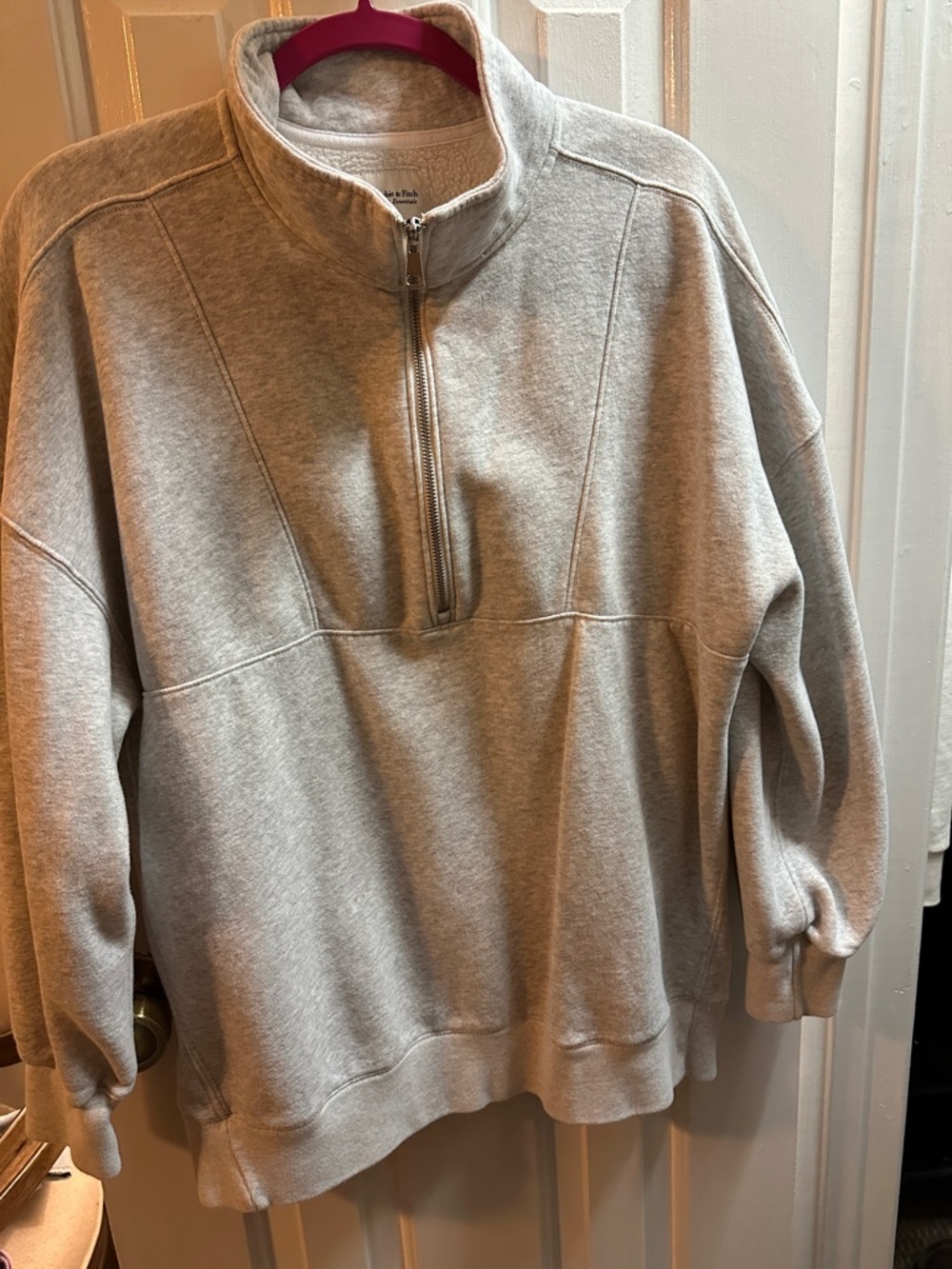 Abercrombie Quarter-Zip Fleece Pullover Sweater